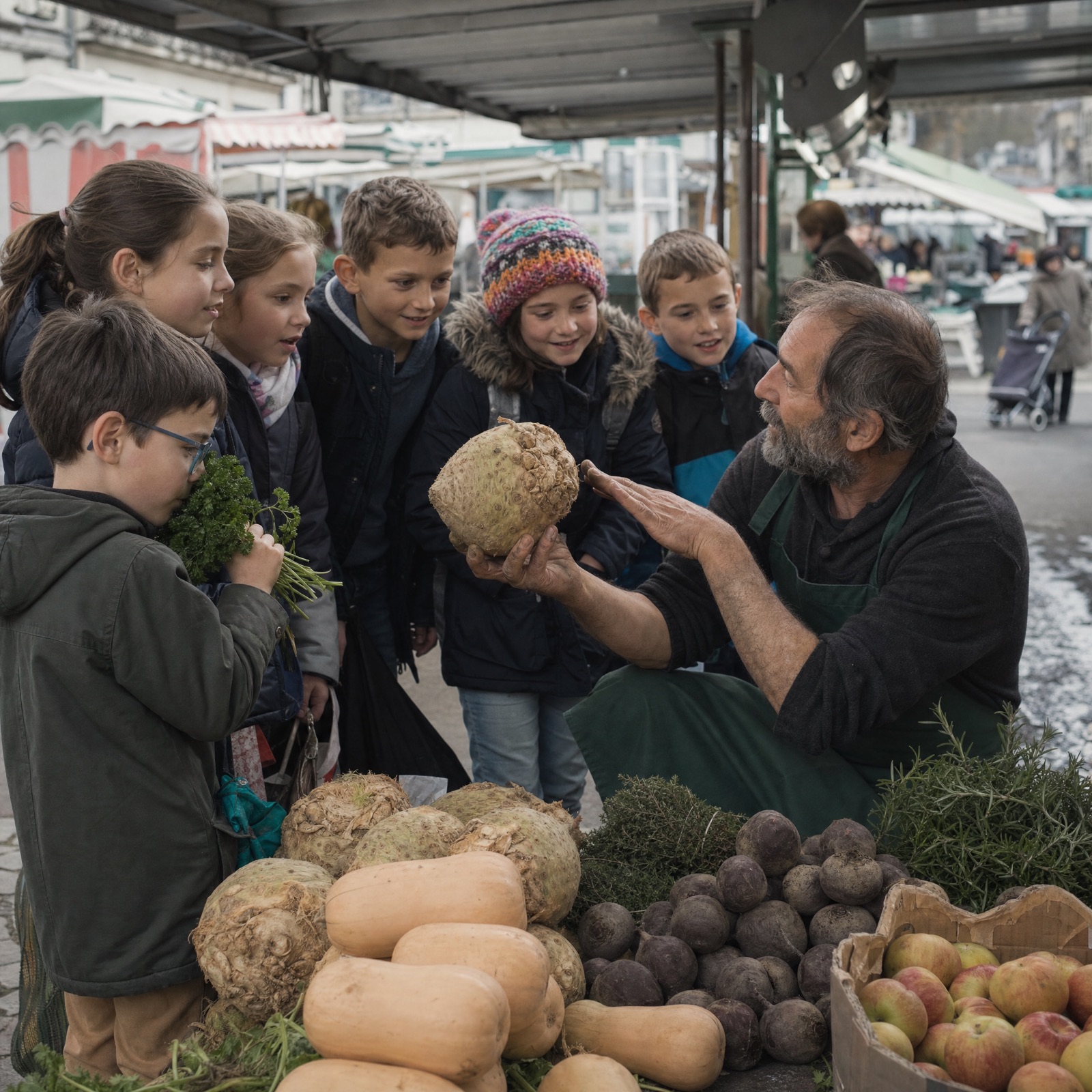 Atelier du samedi : enfants autour de la table pour le gratin dauphinois